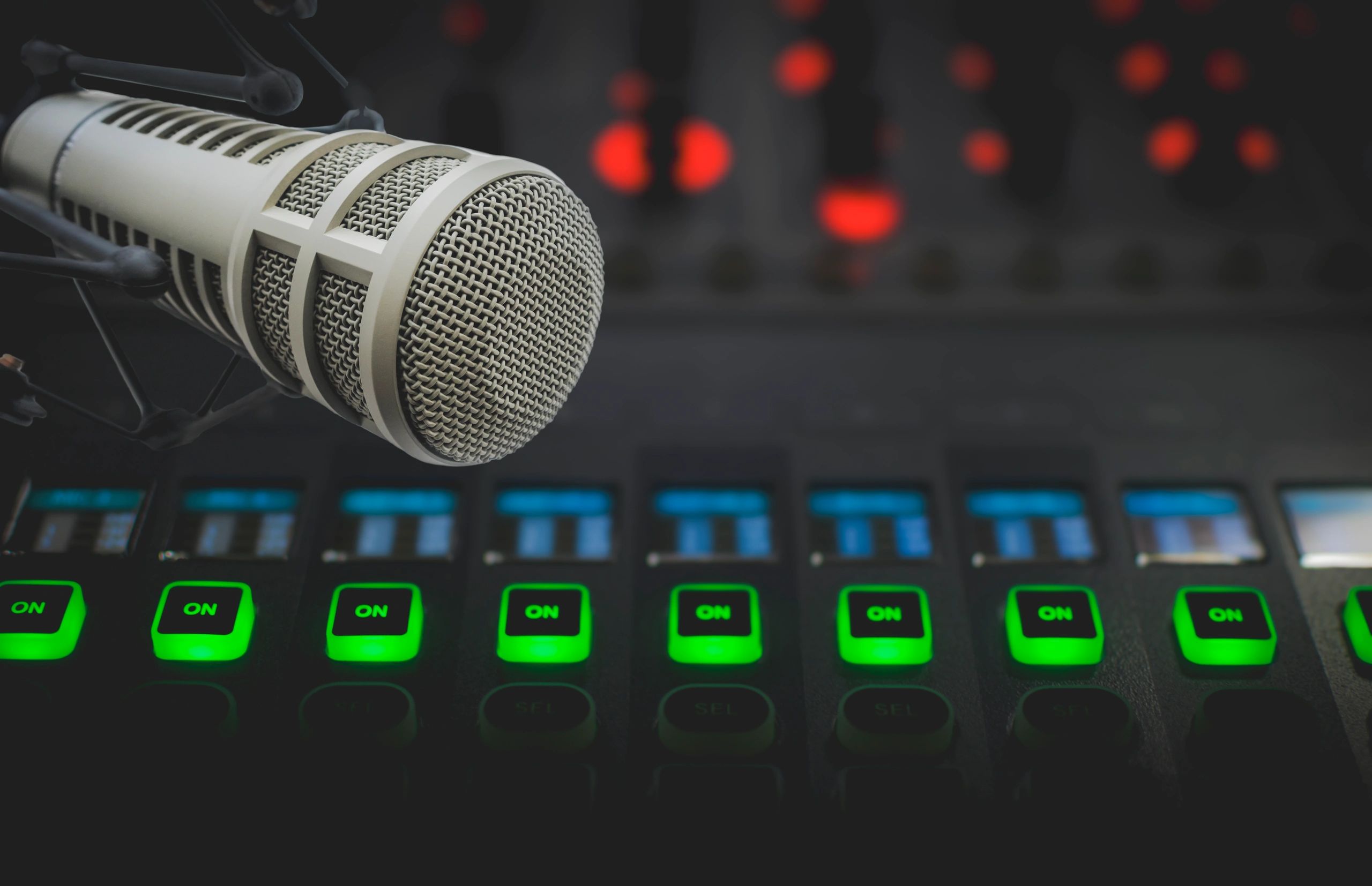 Professional microphone and sound mixer