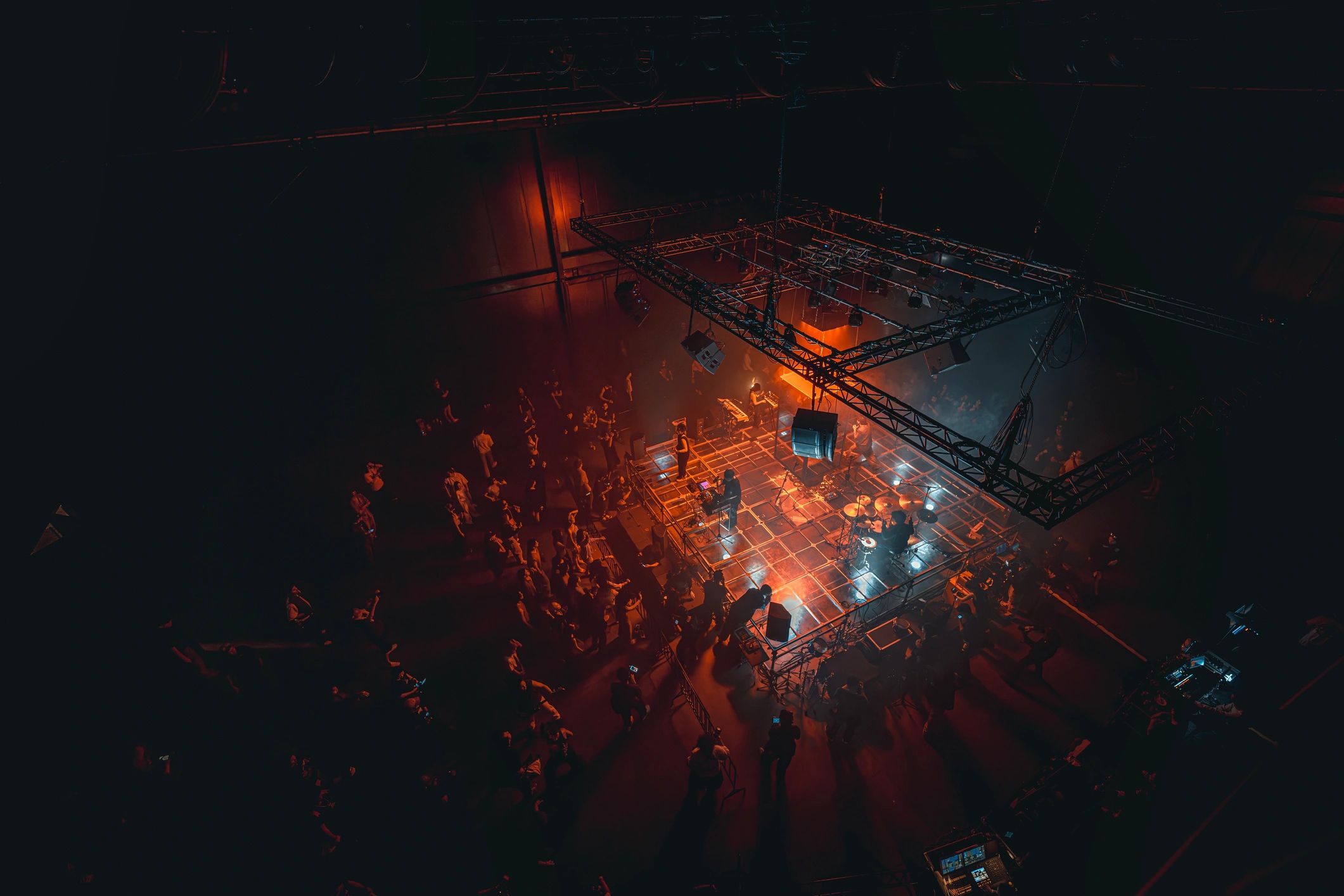 Music event with stage lighting and crowd atmosphere